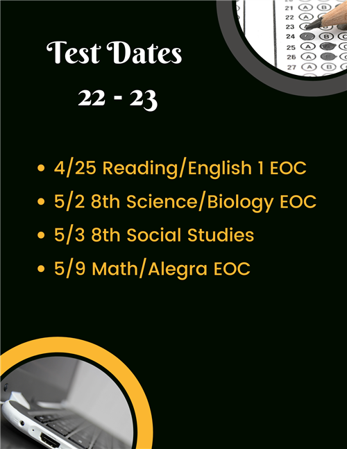 Test dates